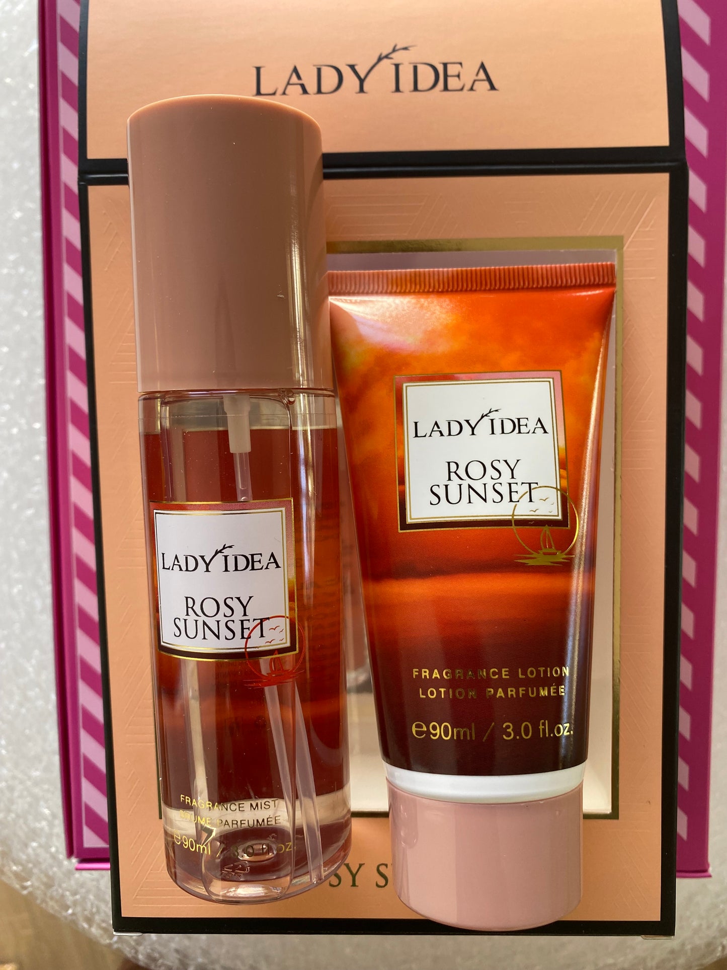 Lady Idea Body mist and Body lotion (5 Packs Assorted flavors)