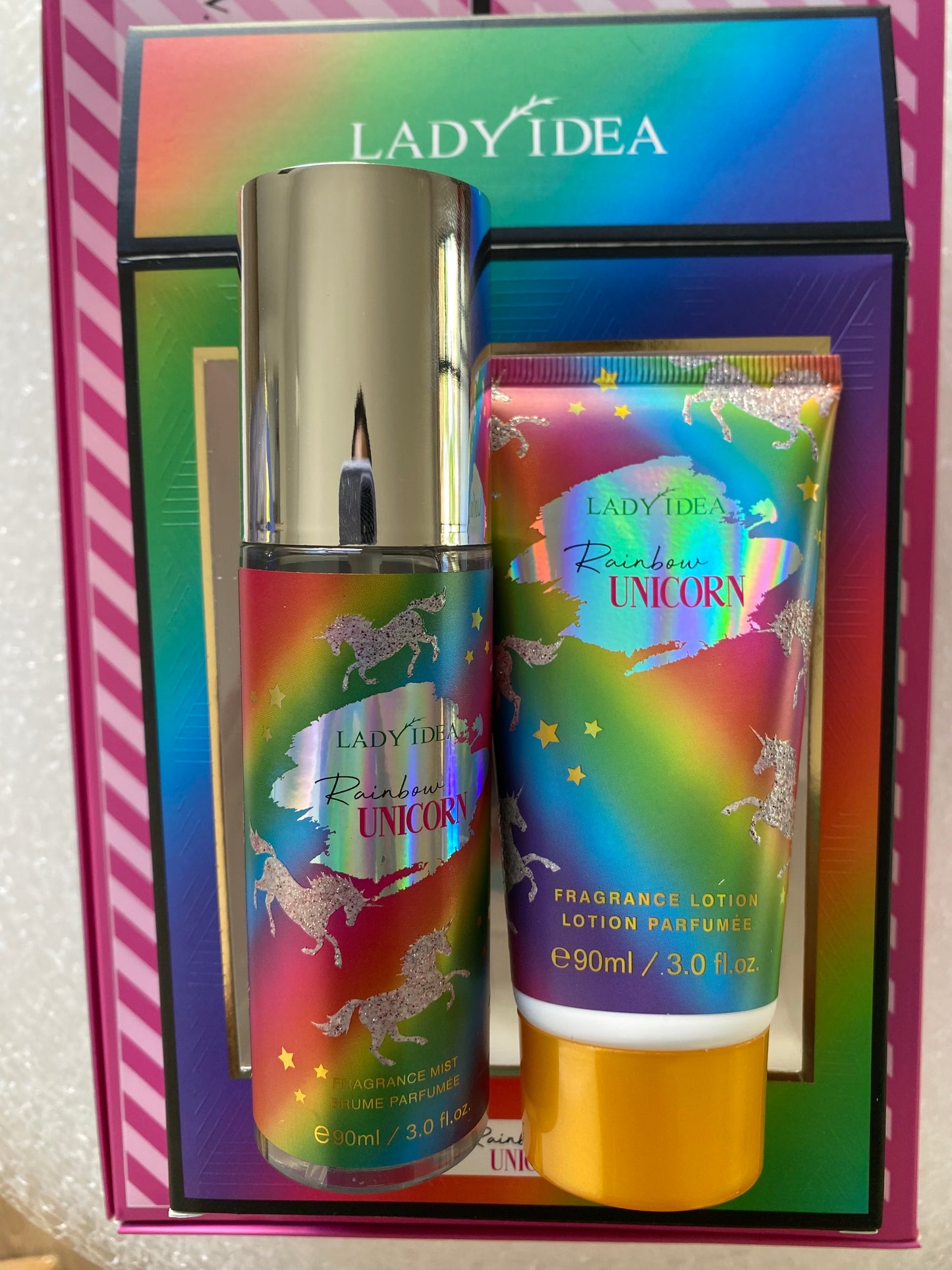 Lady Idea Body mist and Body lotion (5 Packs Assorted flavors)